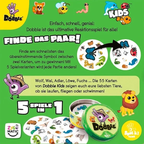 Asmodee Dobble Kids, Kartenspiel 5 Asmodee Dobble Kids, Kartenspiel – Bild 5
