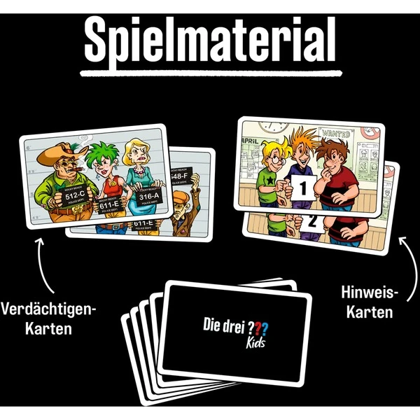 KOSMOS Die Drei ??? Kids - Auf Verbrecherjagd, Kartenspiel 2 KOSMOS Die Drei ??? Kids - Auf Verbrecherjagd, Kartenspiel – Bild 2