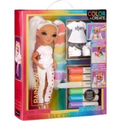 MGA Entertainment Rainbow High Color & Create Fashion Doll - Green Eyes, Puppe