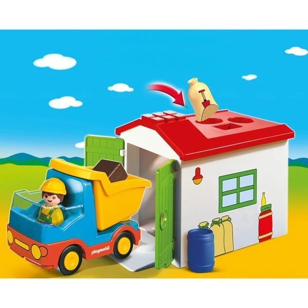 PLAYMOBIL 70184 1.2.3 LKW Mit Sortiergarage, Konstruktionsspielzeug – Bild 3