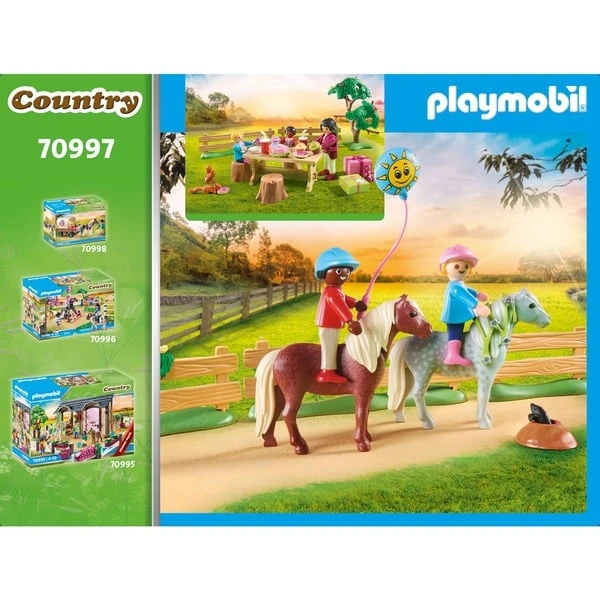 PLAYMOBIL 70997 Country Kindergeburtstag Auf Dem Ponyhof, Konstruktionsspielzeug – Bild 5