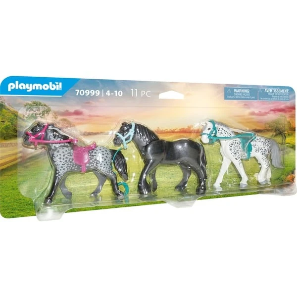 PLAYMOBIL 70999 Country 3 Pferde: Friese, Knabstrupper & Andalusier, Konstruktionsspielzeug 1 PLAYMOBIL 70999 Country 3 Pferde: Friese, Knabstrupper & Andalusier, Konstruktionsspielzeug