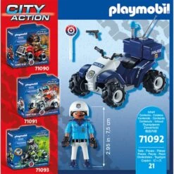 PLAYMOBIL 71092 City Action Polizei-Speed Quad, Konstruktionsspielzeug -Angebote Puppen Welt Store PLAYMOBIL 71092 City Action Polizei Speed Quad Konstruktionsspielzeug@@1810069 4
