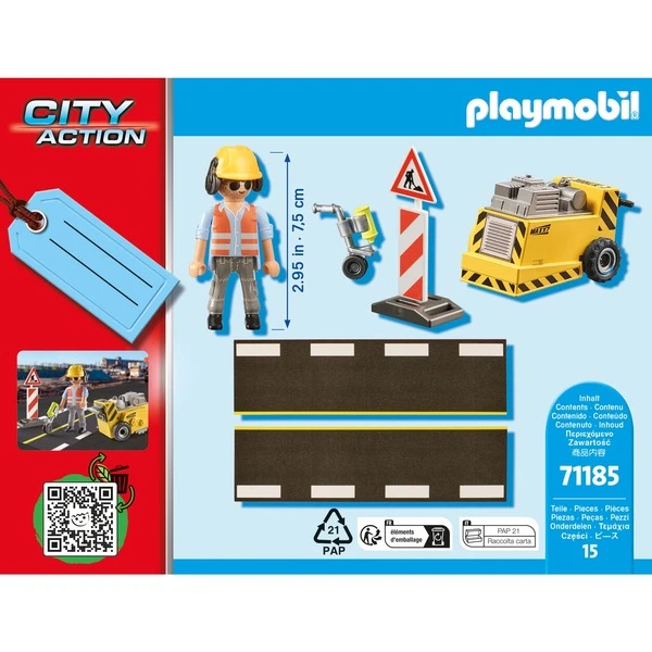 PLAYMOBIL 71185 Bauarbeiter Mit Kantenfräser, Konstruktionsspielzeug 3 PLAYMOBIL 71185 Bauarbeiter Mit Kantenfräser, Konstruktionsspielzeug – Bild 3