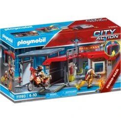PLAYMOBIL 71193 City Action Mitnehm-Feuerwehrstation, Konstruktionsspielzeug