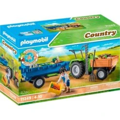 PLAYMOBIL 71249 Traktor Mit Hänger, Konstruktionsspielzeug