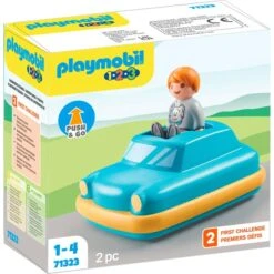 PLAYMOBIL 71323 1.2.3 Push & Go Car, Konstruktionsspielzeug