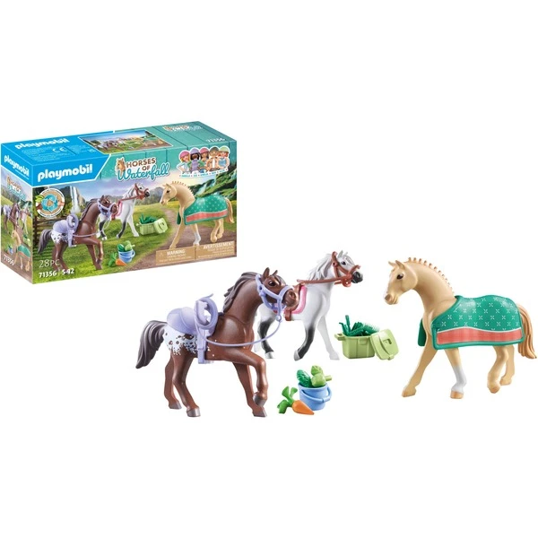 PLAYMOBIL 71356 Horses Of Waterfall 3 Pferde: Morgan, Quarter Horse & Shagya Araber, Konstruktionsspielzeug – Bild 5