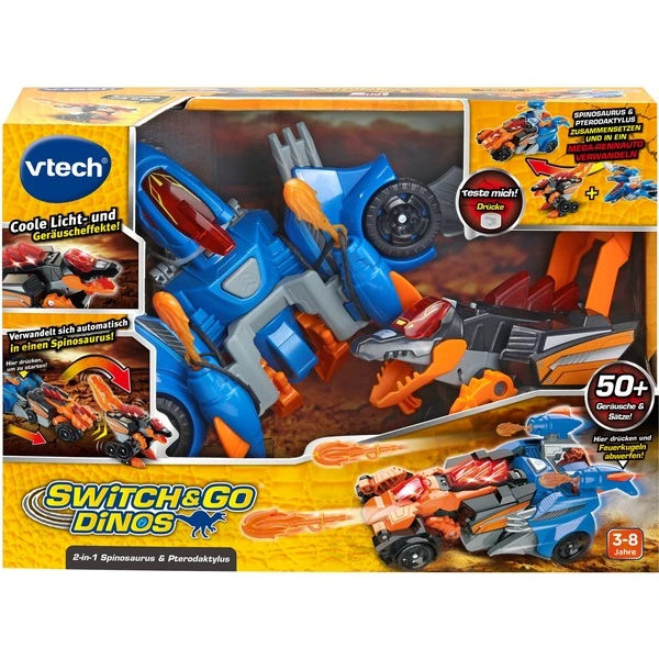 VTech Switch & Go Dinos - 2-in-1 Spinosaurus & Pterodaktylus, Spielfigur – Bild 5